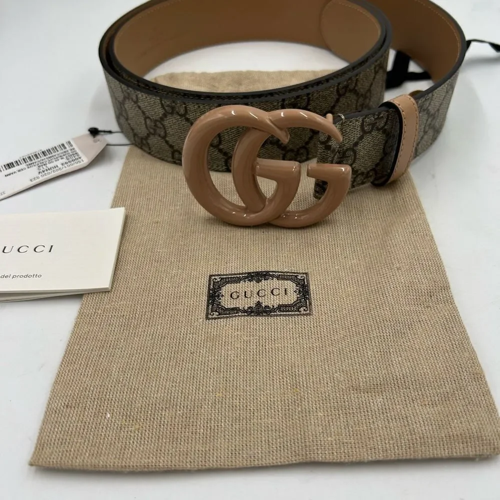 Men's Gucci GG supreme Marmont leather belt size 115 centimeters/46 inches